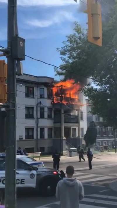 Fire at the corner of King & Dowling