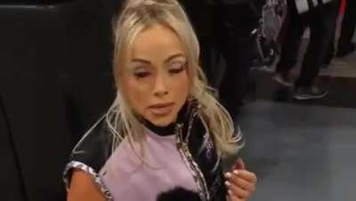 Liv Morgan on her knees, Wearing Dominik's jacket 😍😍😂