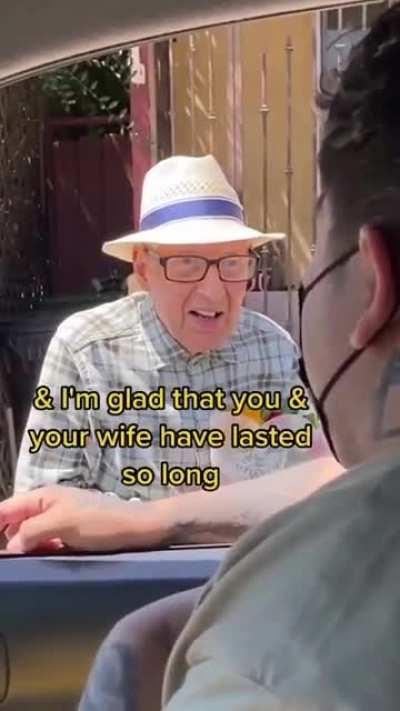 It's amazing how he thought of his wife immediately