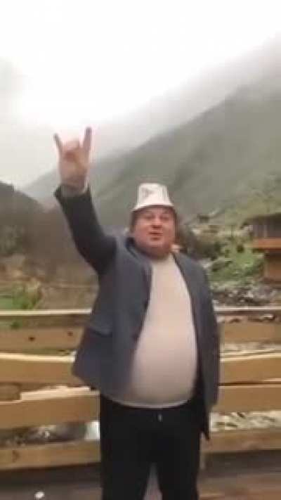 Turkish grey wolf on his natural habitat