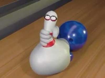 This bowling alley strike animation