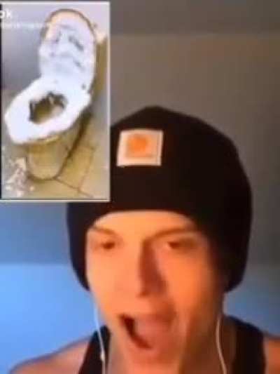 moldy toilet in the hills