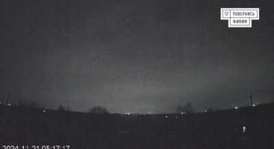 Another footage of ICMB attack on Dnipro this morning
