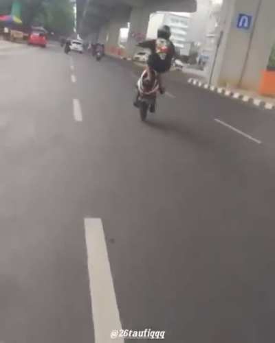 It seems that homeboy doesn't want to go to the tracks