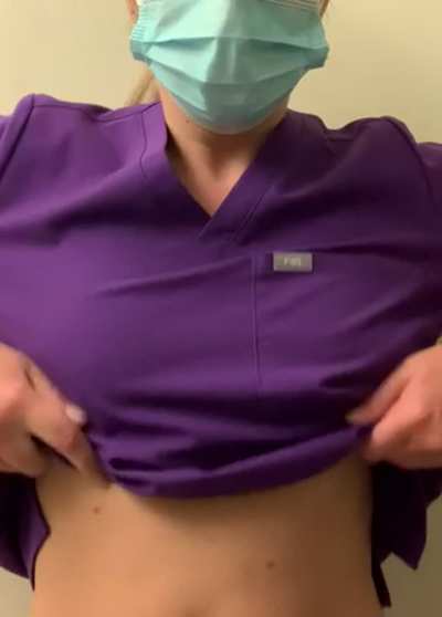 How about a titty drop in scrubs?