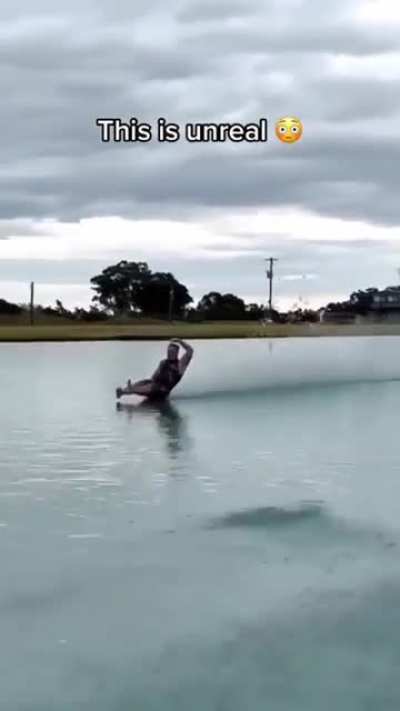 Doing push ups on water