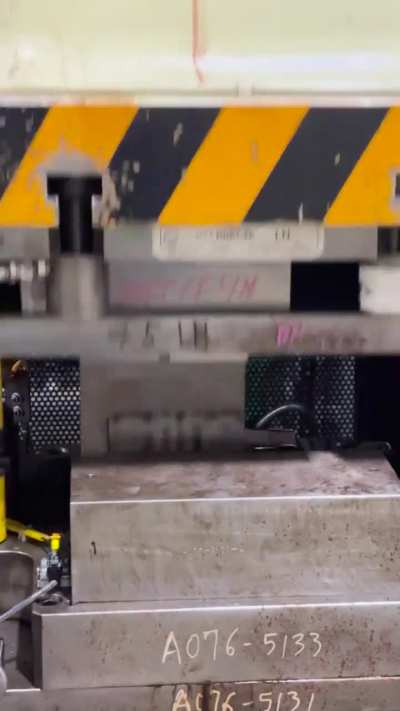 220 ton Aida press line with orii transfer robots and blank destacker.