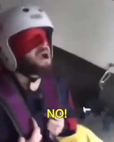 Scary jump from an airplane