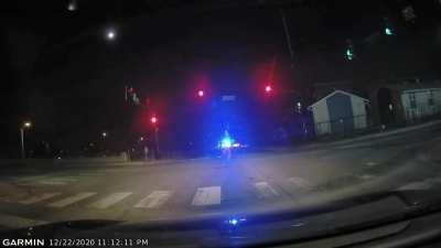 Chicagoans love sneaking past red lights. This one didn't get too far.