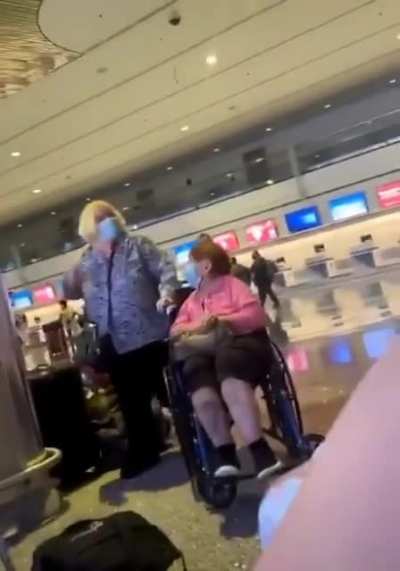 Woman gets mad because people are eating without a mask. I mean, she a little confused, but she got the spirit