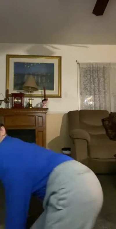 Dominic Schmidt spanks himself