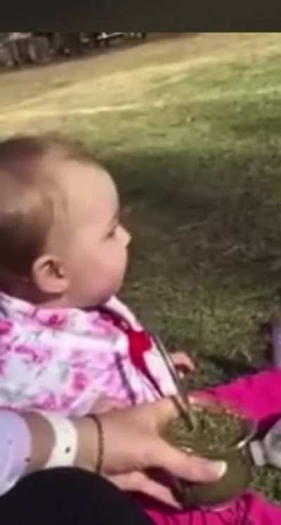 I thought the baby is liking it–