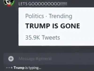 Trump is gone