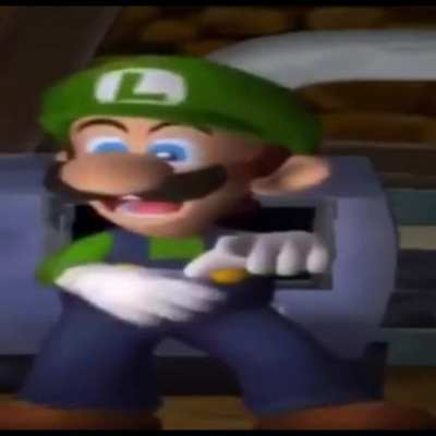 Luigi esquizofrênico rindo de nada