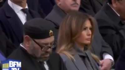 King of Morocco falling asleep in the middle of a speech