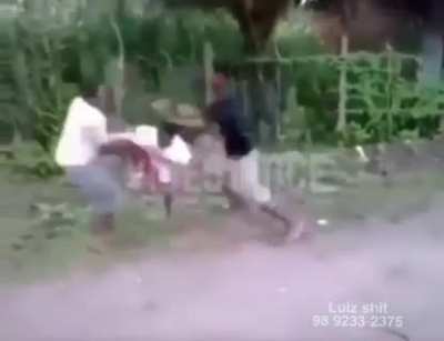 To kick someone