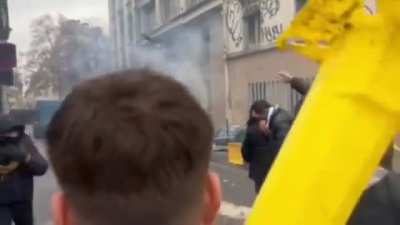 🇫🇷France Paris under siege: As the French prepare for Christmas, their capital is under attack from Kurdish Muslims. The violent rioters are throwing projectiles, destroying streets and cars amid clouds of tear gas. French liberals still insist migration 