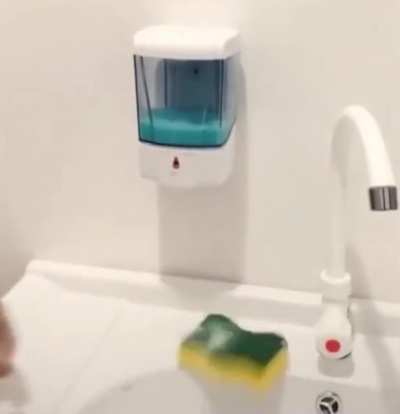 Struggles of cleaning a soap dispenser