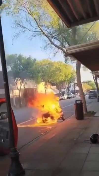 You can't park there Johnny Blaze