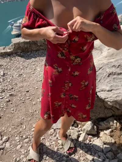 A hiker caught me pulling out my tits! F18 Asian. (Bonus points if you can guess the country)