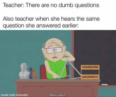 This is why I don’t ask questions