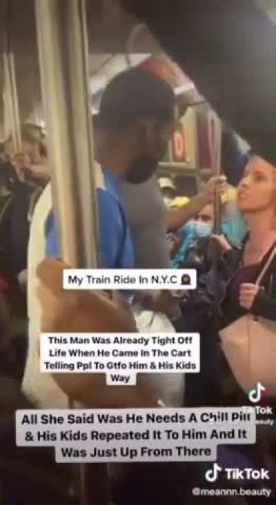 Man punches woman on subway after she told him to take a chill pill 
