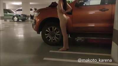 Changing my clothes in a car park [gif]