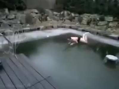 Superhero landing!