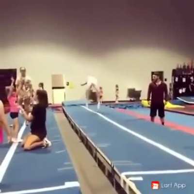 This girl's flips are definitely an insane stunt