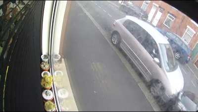 Someone drove their car into my parked car and pushed it back about 20 meters, bad quality video, couldnt even get their number plate