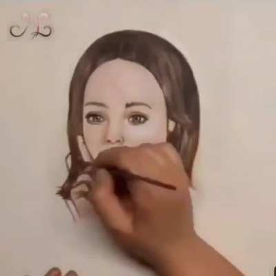 This artist portrays a human's life cycle in one continuous painting