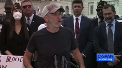 Jon Stewart on GOP senators blocking the PACT Act to expand care for veterans exposed to toxins: “America’s heroes who fought in our wars outside sweating their asses off.. while these motherf**kers sit in the air conditioning...”