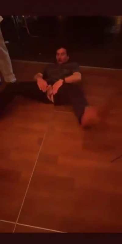 Confident in his dance moves