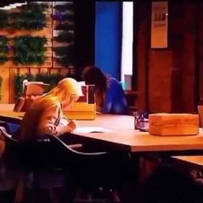 In a library