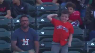 He gave the ball to his son