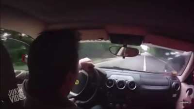 Just driving a Ferrari