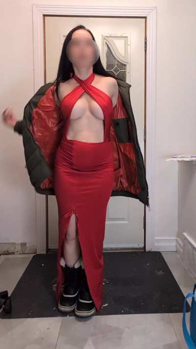 Coming home with a big surprise under my dress
