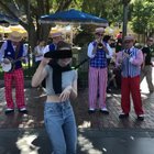 Jessie dancing in Disneyland