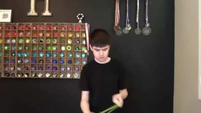 Yoyo champion Hunter Feuerstein demonstrates his 