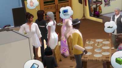 Casually having a gathering on sims until..