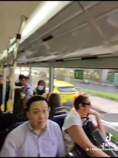 Fighting over leg space on the bus