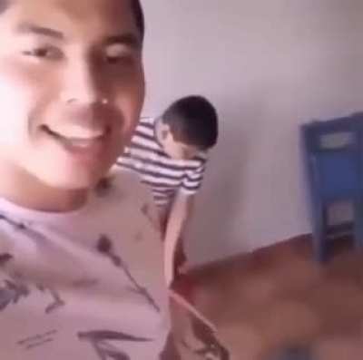Pissing off your younger brother trying to clean by spilling water
