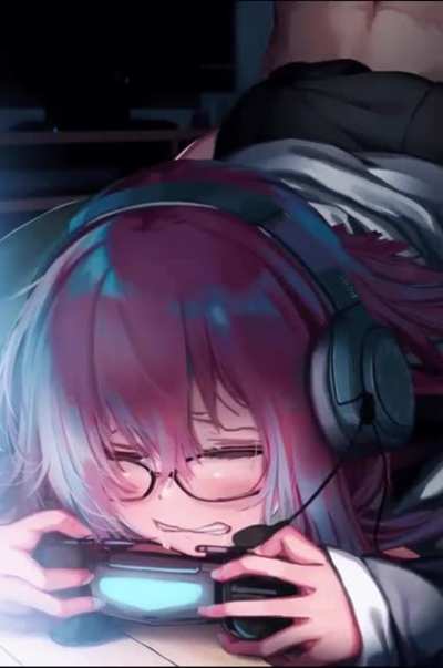 A new game just dropped and I was up pretty late playing it... I think everyone else is in bed by now, so I must be imagining my pajama shorts being pulled to the side...