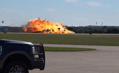 you can litterally see a dudes body come out of the plane at the end
