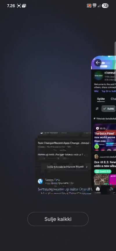 OneUI 8 task switcher bug