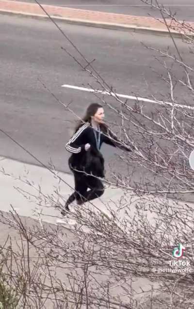 Woman flees after car crash