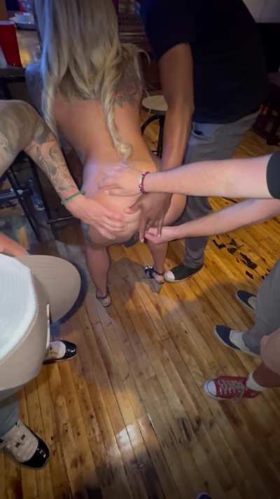 Went to a swingers club last night in Denver, let a group of strangers grope me at the bar while husband watched 😈