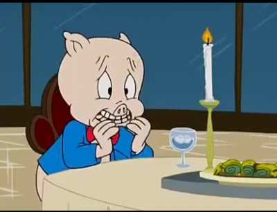 Pepé Le Pew helps Porky with online dating, an early online flash animation