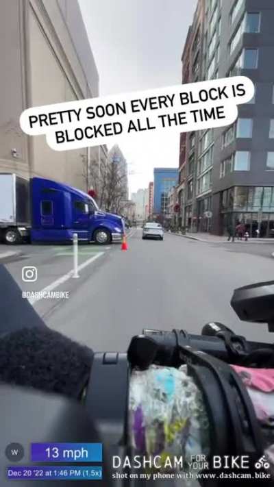 What happens when everybody parks in the bike lane for 