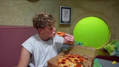 The pizza looks good.